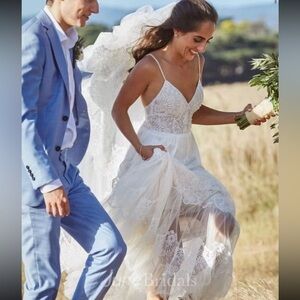 NWT June Bridal Floral Spring Wedding Dress sz 8